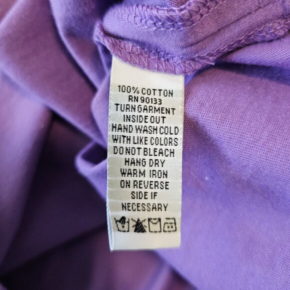 Bob Mackie A Walk In The Park 1875 Steampunk Purple Graphic 3/4 Sleeve Top L - Picture 8 of 10